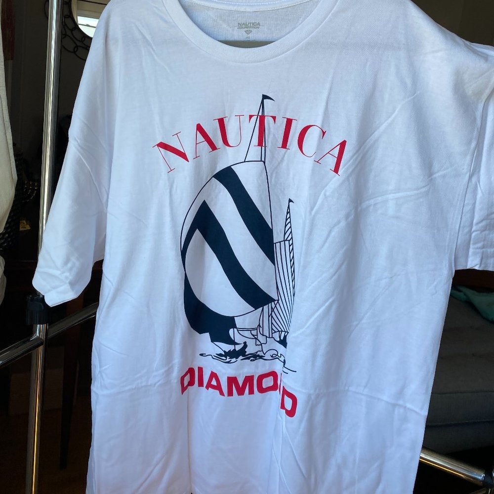 Diamond Supply Co X Nautica XXL white mens t-shirt